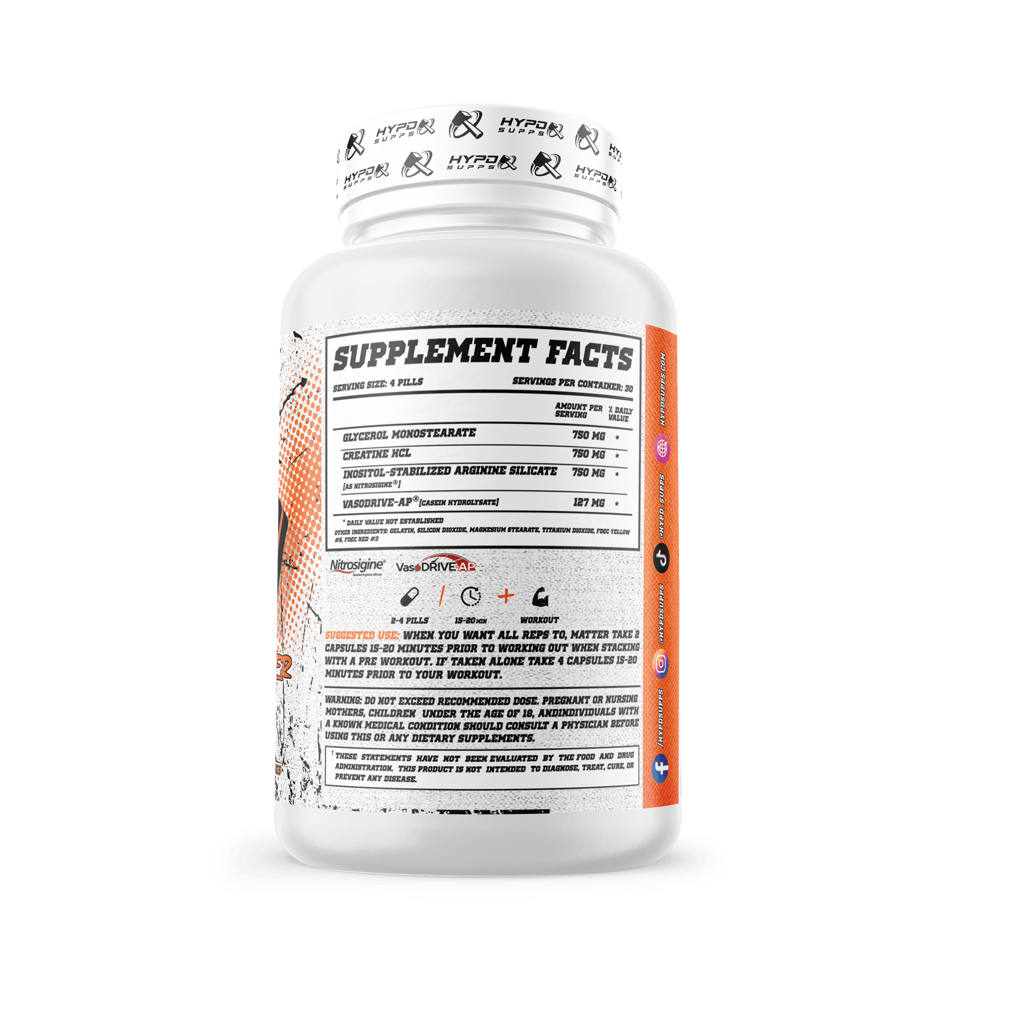 HYPD Supps ARM- Nitric Oxide Booster - Bemoxie Supplements