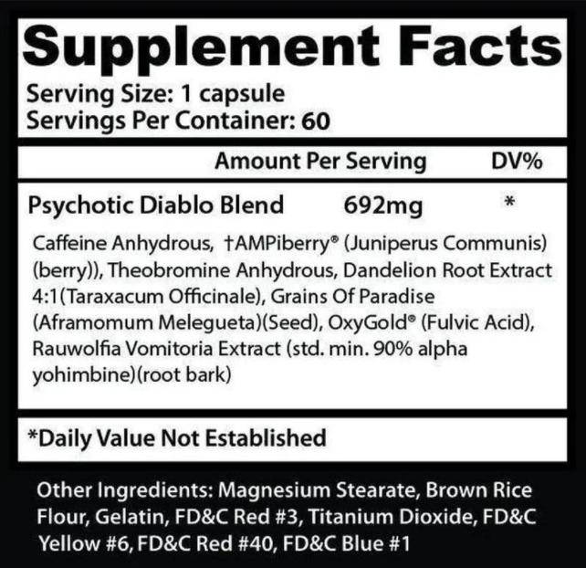 Psychotic Diablo - Bemoxie Supplements
