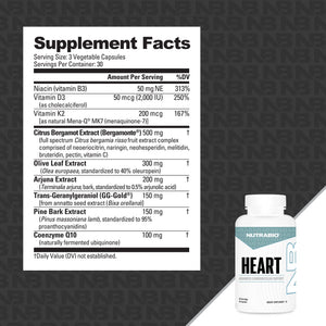 NutraBio Heart Support - Bemoxie Supplements