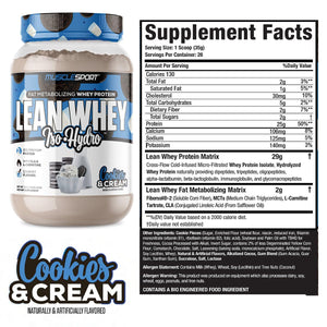 MuscleSport Lean Whey Revolution Iso Protein - Bemoxie Supplements