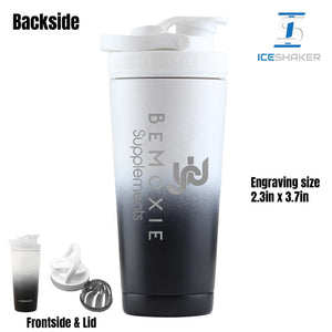 26 oz Stainless Steel Insulated Ice Shaker - OG Logo - Bemoxie Supplements