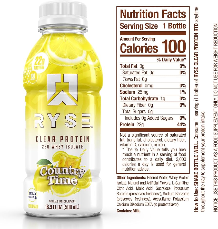 Ryse Clear Protein RTD - Bemoxie Supplements