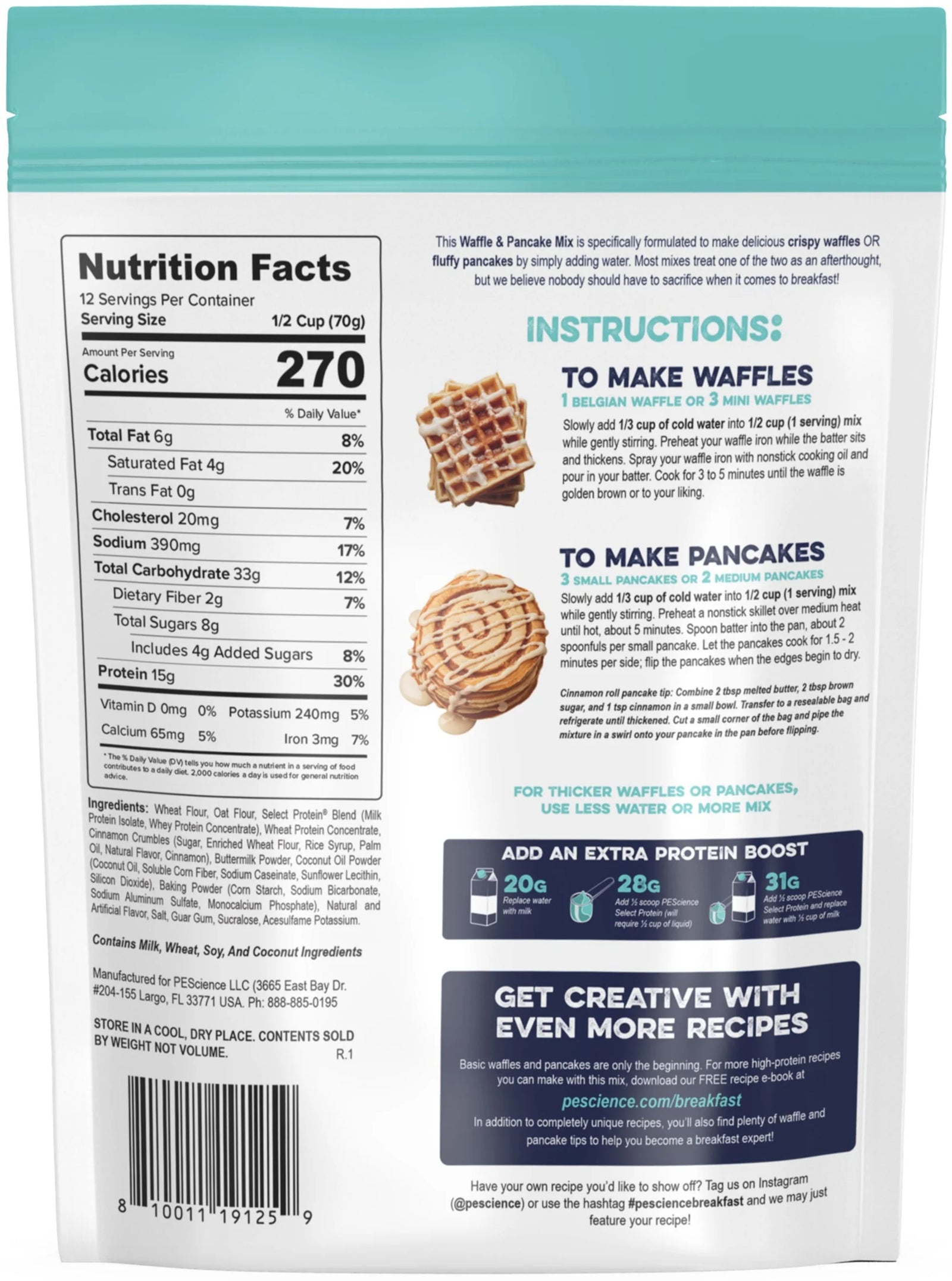 PEScience Protein & Waffle Mix - Bemoxie Supplements