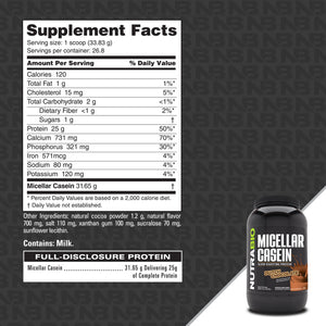 NutraBio Micellar Casein Protein - Bemoxie Supplements
