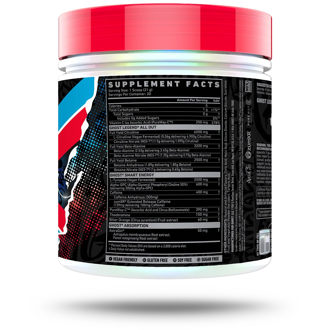 Ghost All Out Pre-Workout - Bemoxie Supplements
