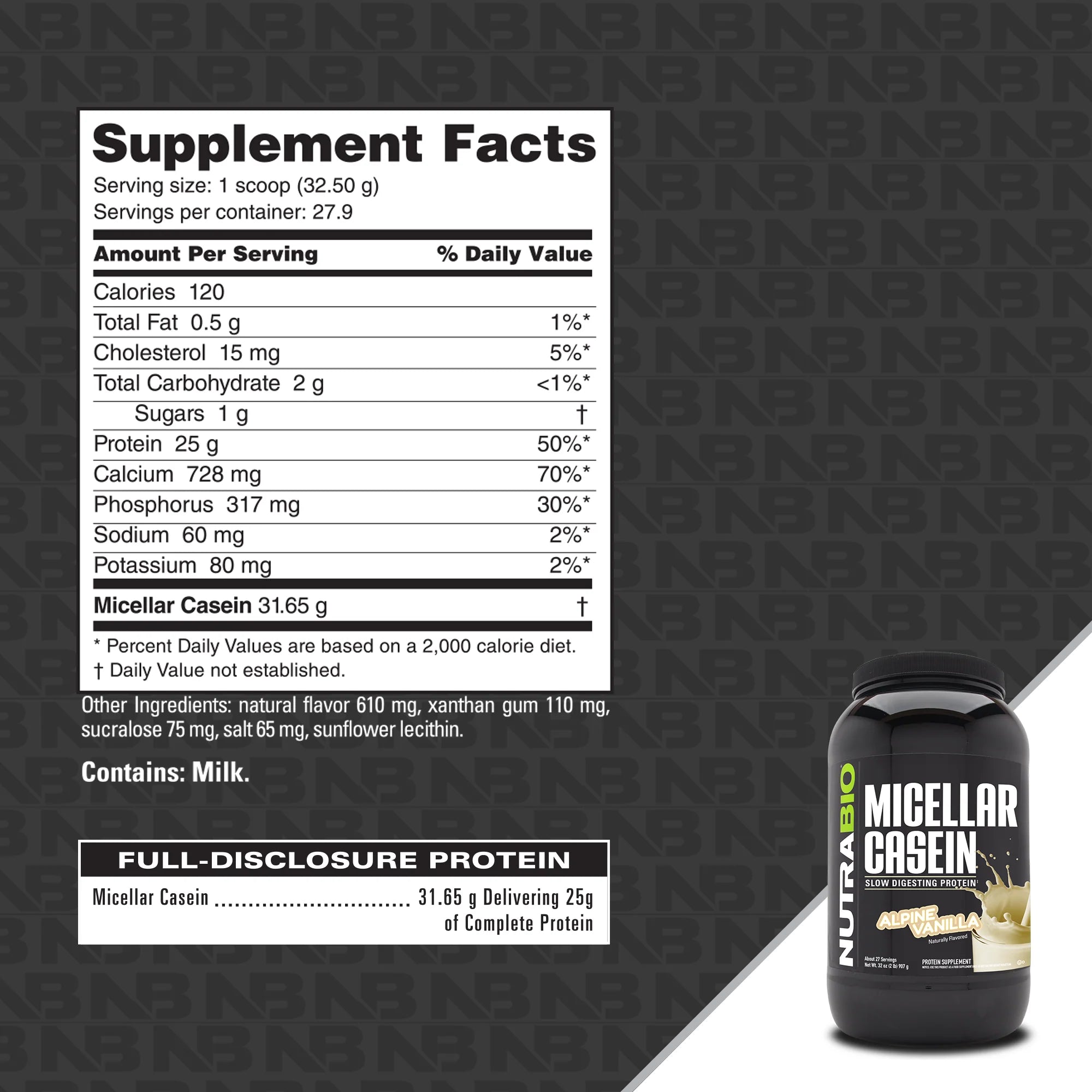NutraBio Micellar Casein Protein