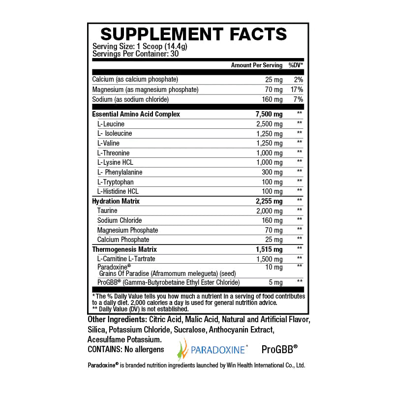 Sweat Ethics Amino Trim - Bemoxie Supplements