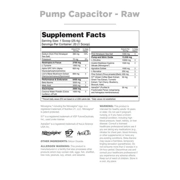 Pump Capacitor Nutrithority - Bemoxie Supplements