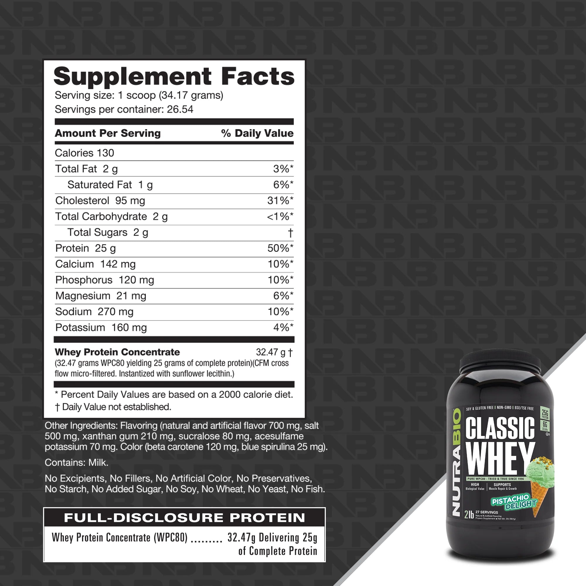 NutraBio Classic Whey Protein