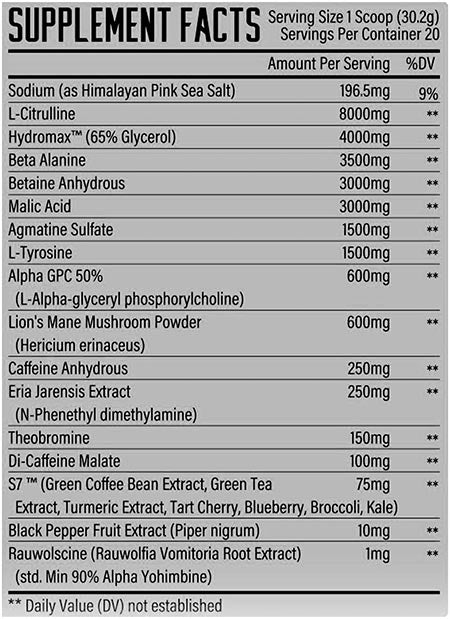 Huge Supplements Wrecked Pre workout - Bemoxie Supplements