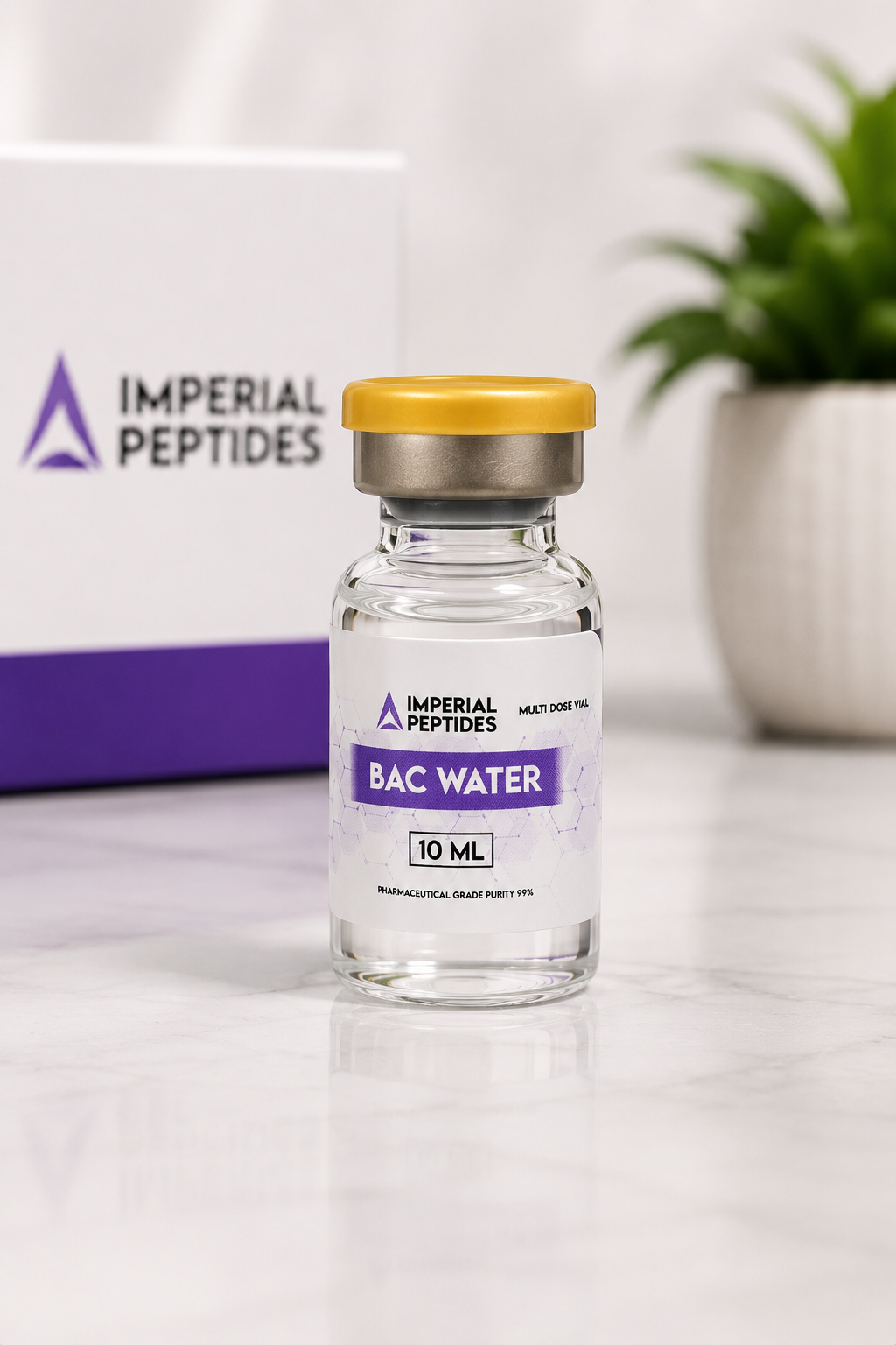 Imperial Peptides — Bacteriostatic Water (10 mL Vial) - Bemoxie Supplements