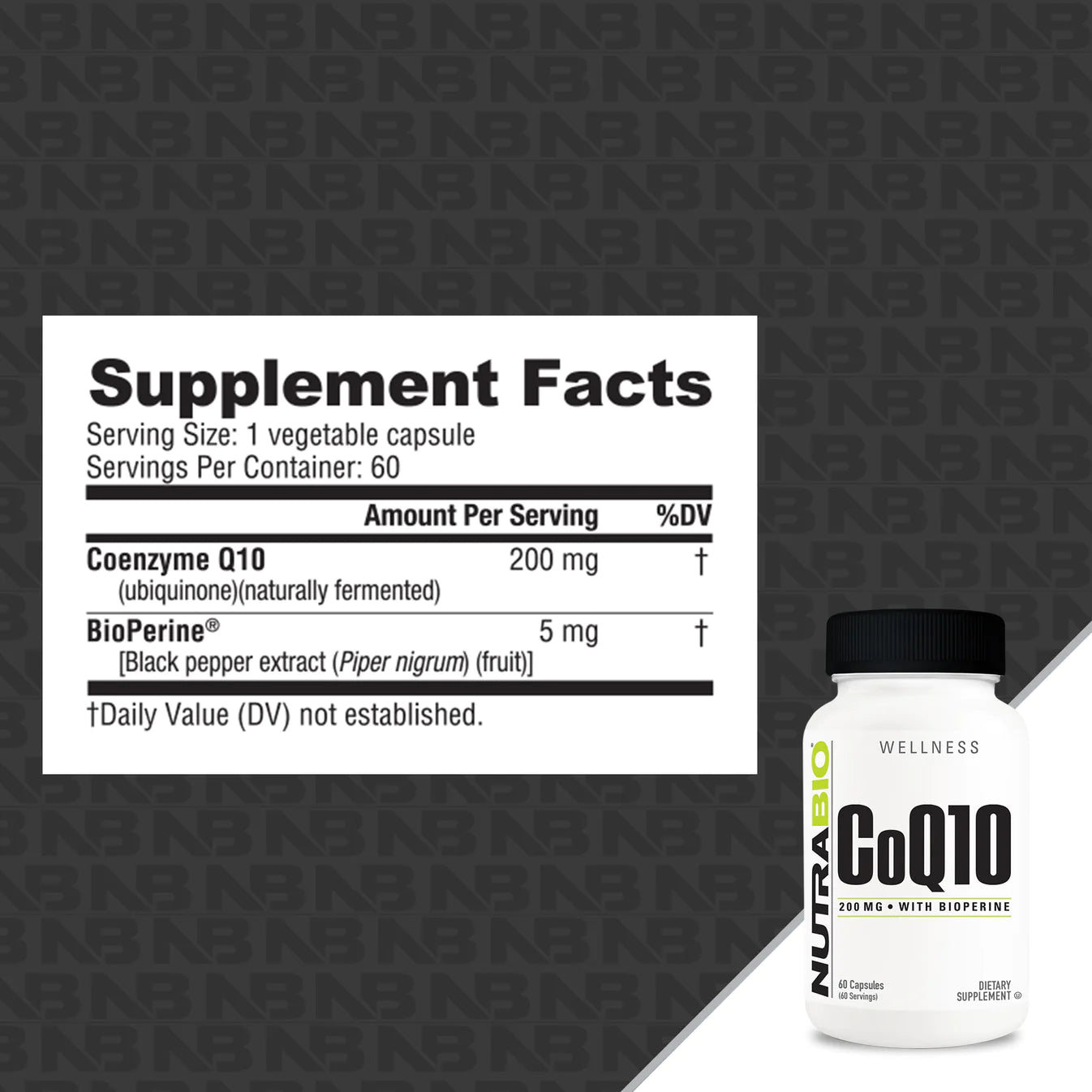 NutraBio CoQ10 (Coenzyme Q10) - Bemoxie Supplements