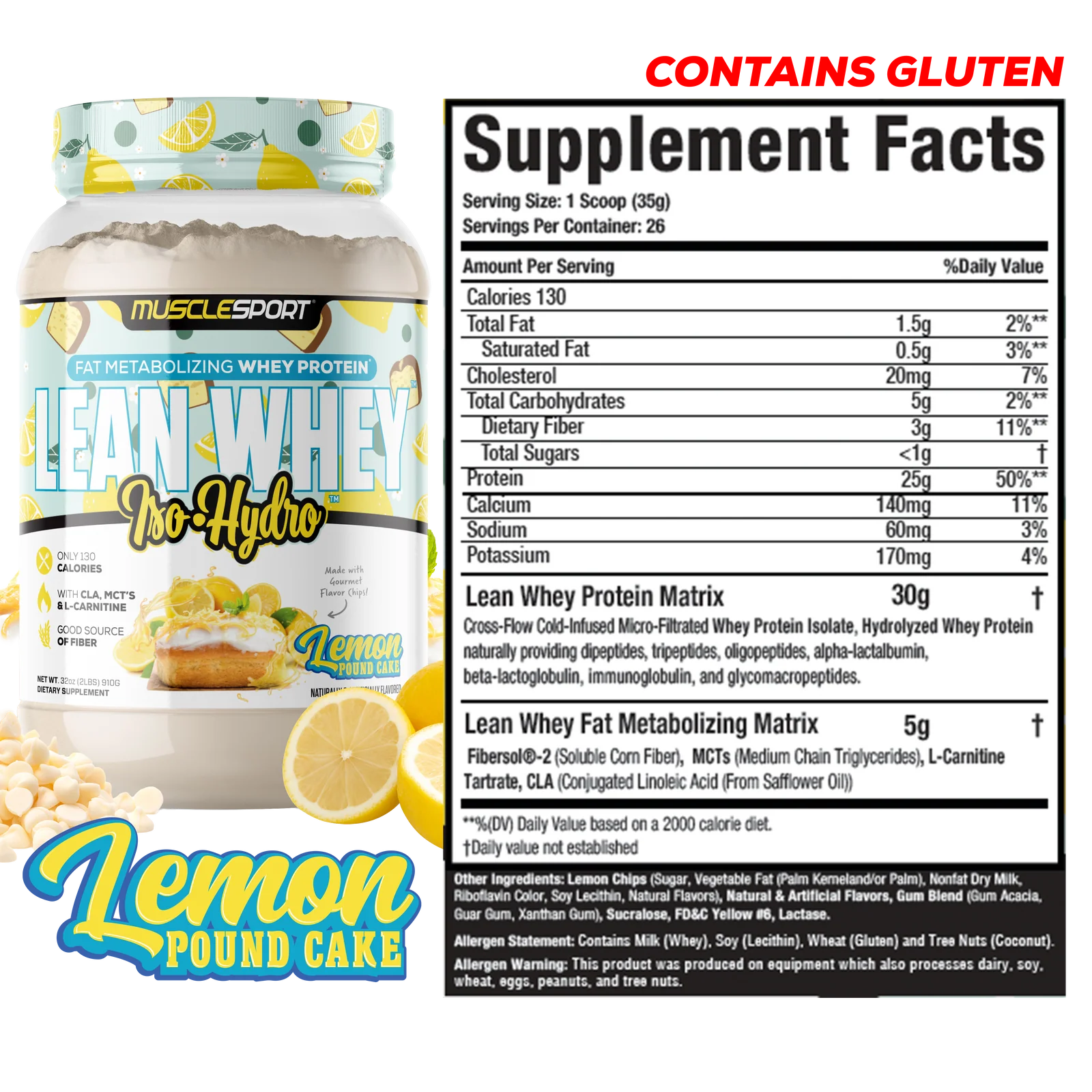 MuscleSport Lean Whey Revolution Iso Protein - Bemoxie Supplements