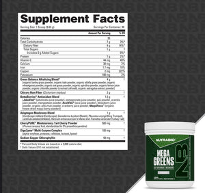 NutraBio Mega Greens – Premium Athlete‑Grade Superfood Formula - Bemoxie Supplements
