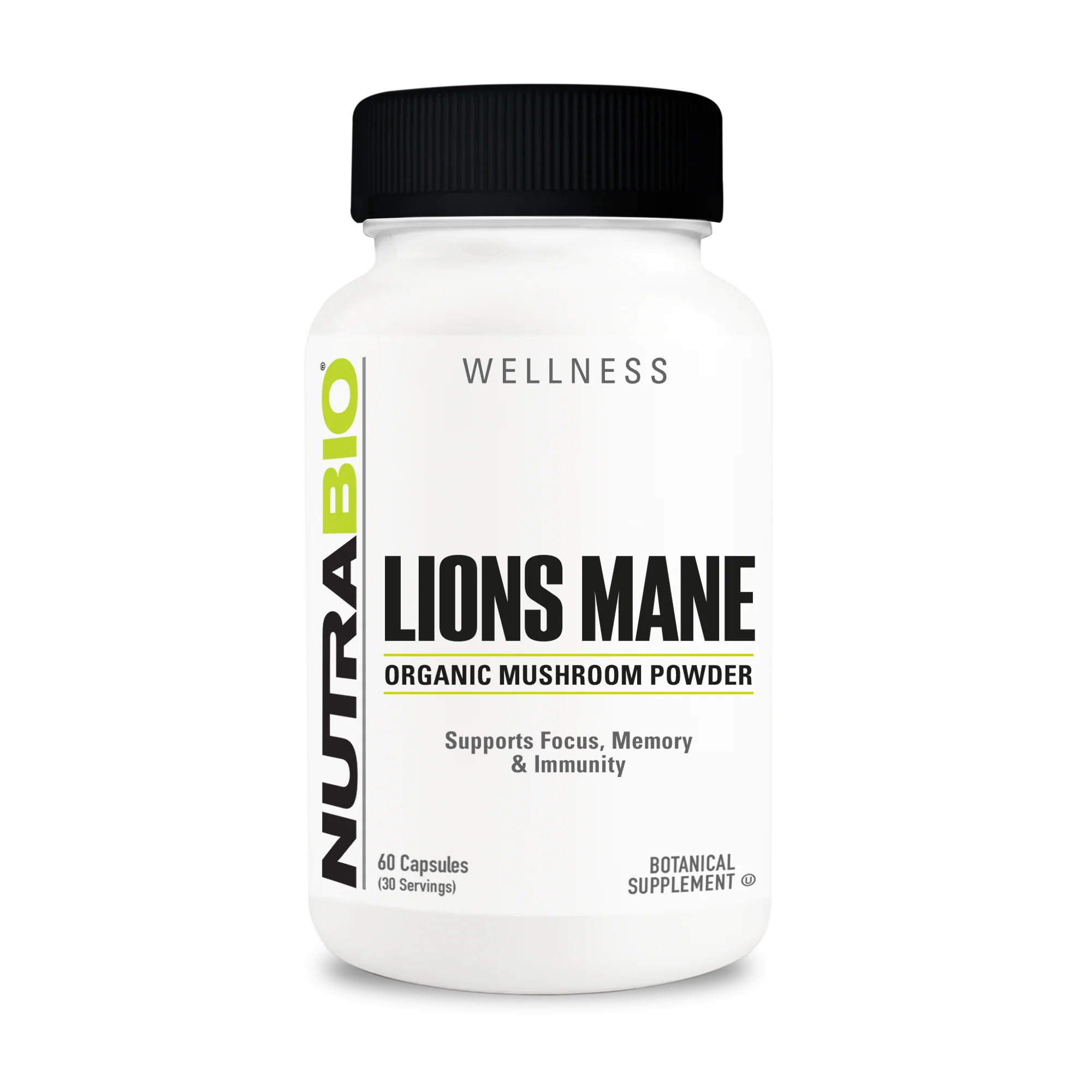 NutraBio Organic Lions Mane 500 - Bemoxie Supplements