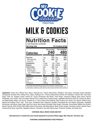 My Cookie Dealer - Milk & Cookies Protein Cookie - Bemoxie Supplements