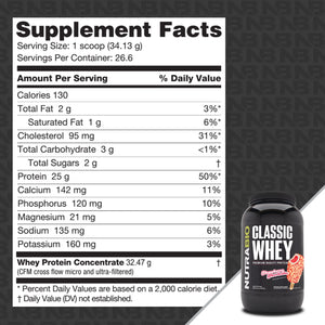 NutraBio Classic Whey Protein - Bemoxie Supplements