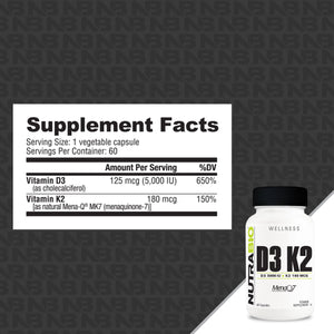 NutraBio D3 K2 - Bemoxie Supplements