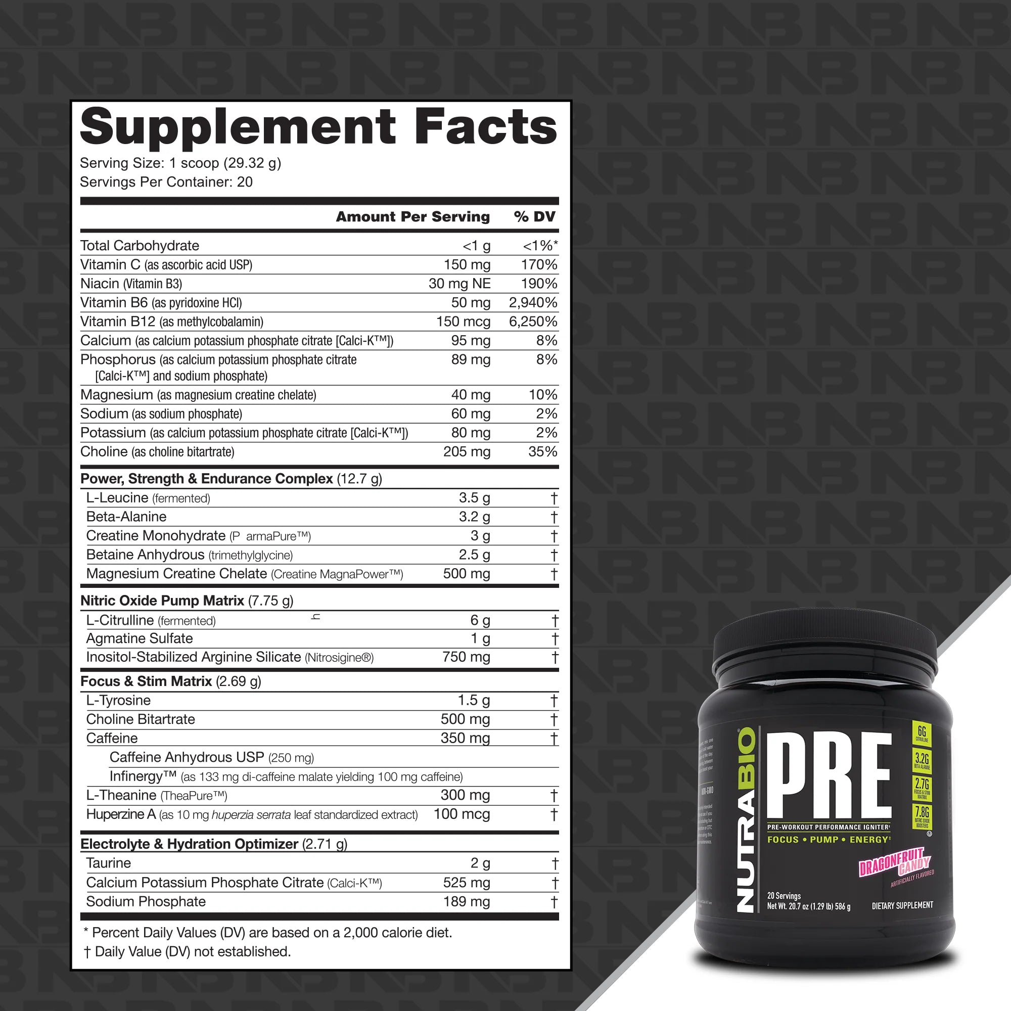 NutraBio PRE Workout - Bemoxie Supplements