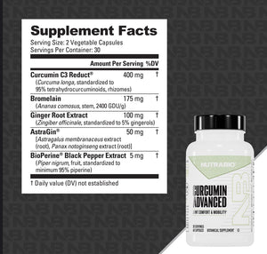 NutraBio Curcumin Advanced - Bemoxie Supplements