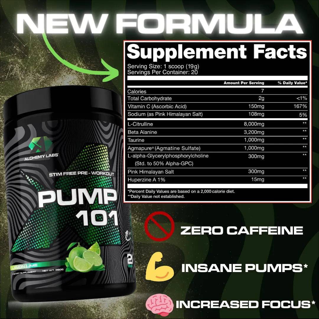 Alchemy Labs Pump 101 (New Formula) - Bemoxie Supplements