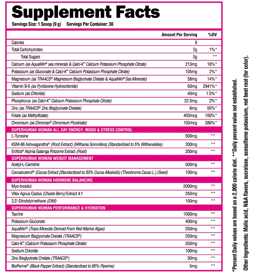 Superhuman Woman - Bemoxie Supplements