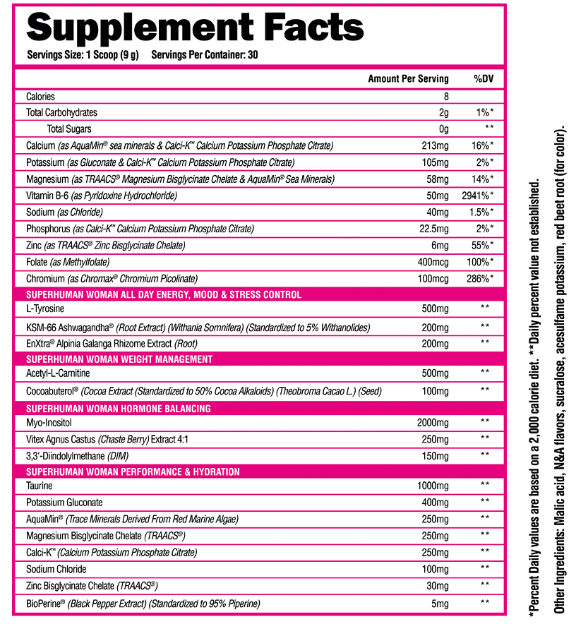 SuperHuman Woman - Bemoxie Supplements