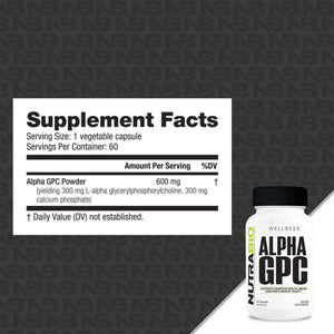 NutraBio Alpha GPC - Bemoxie Supplements