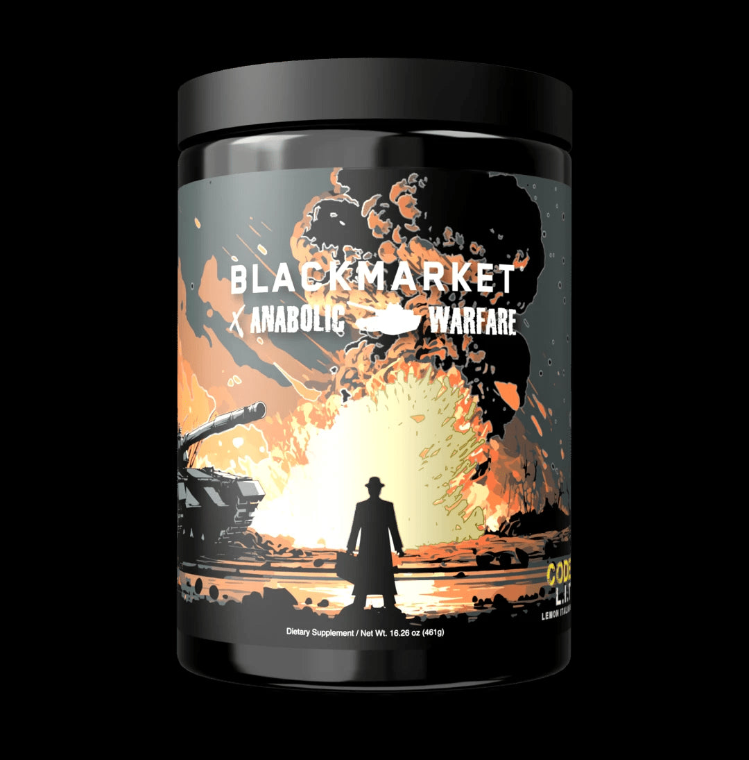 BlackMarket X Anabolic Warfare - Code LIT - Bemoxie Supplements