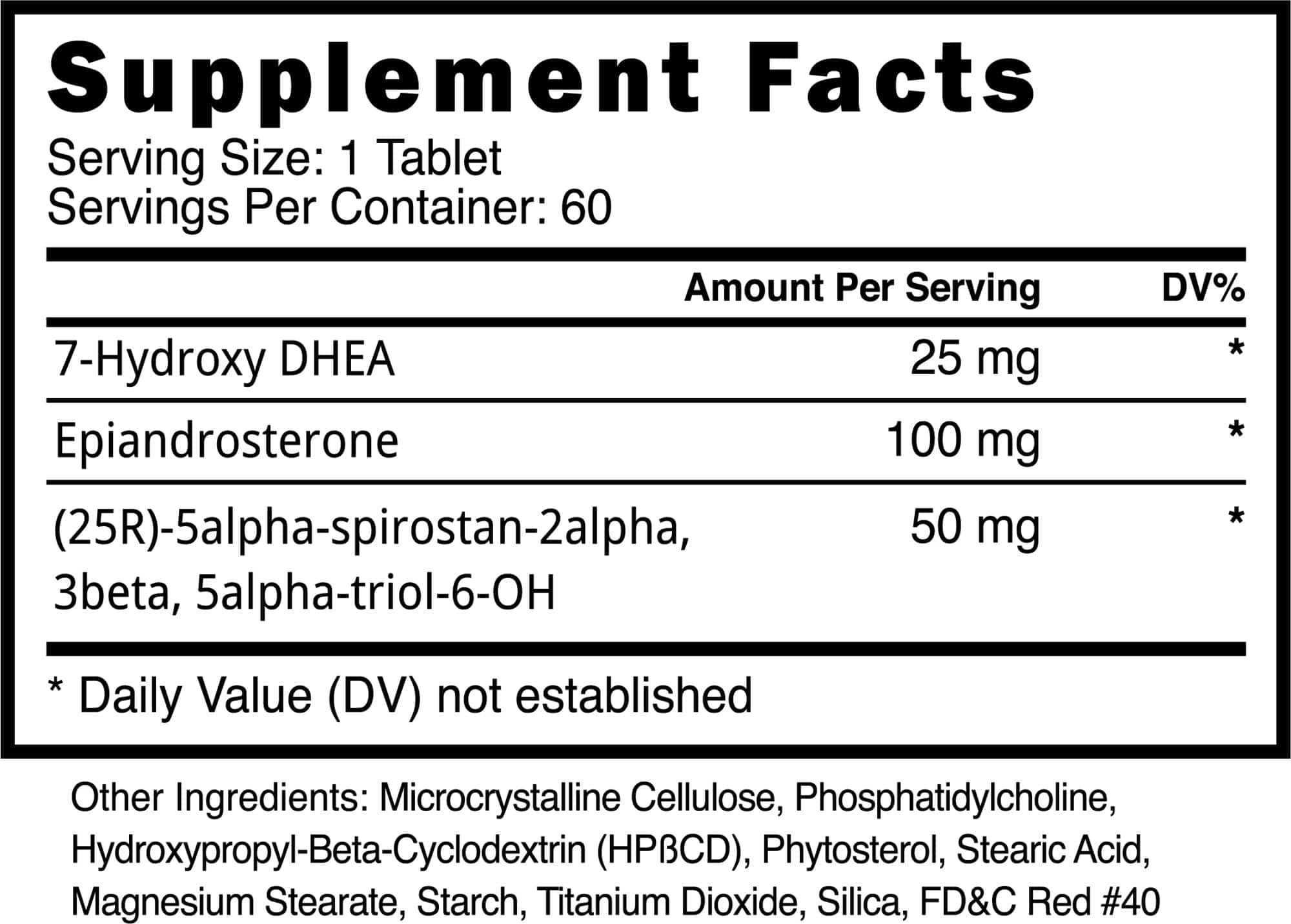 Superstrol-7 Supplements Facts