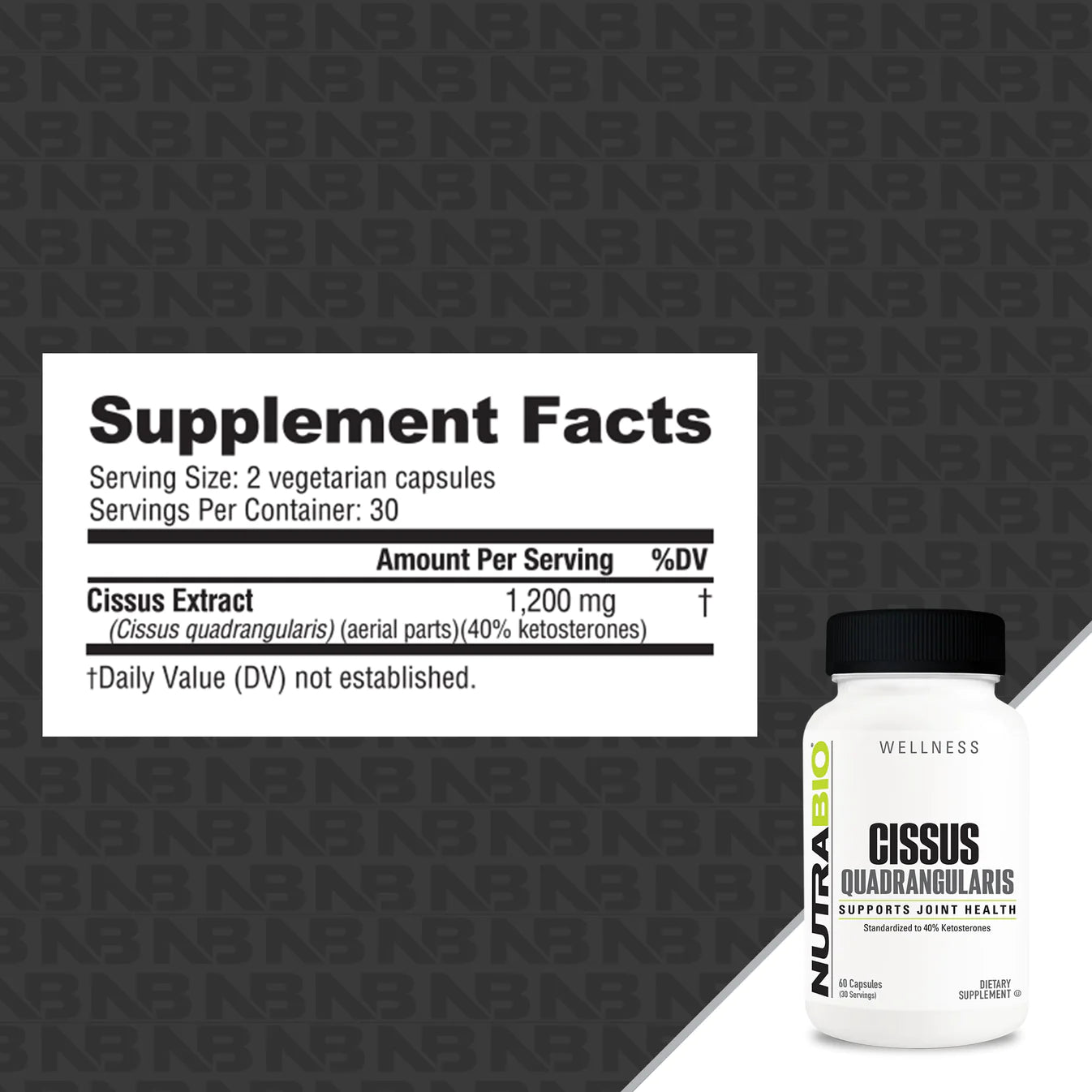 NutraBio Cissus Quadrangularis - Bemoxie Supplements