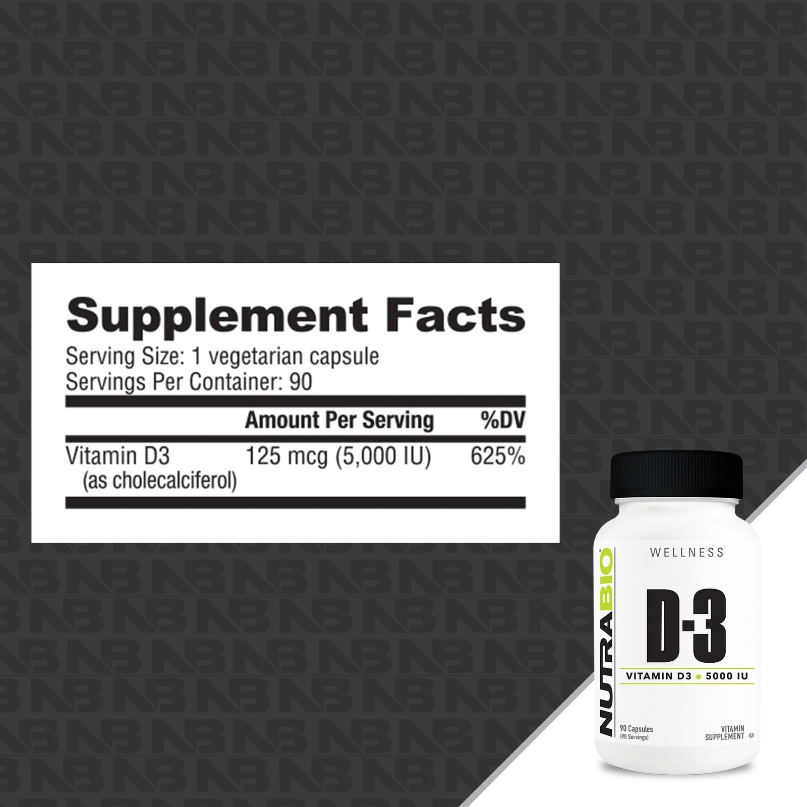 NutraBio Vitamin D3 - Bemoxie Supplements