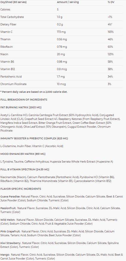 EHP Labs OxyShred - Bemoxie Supplements