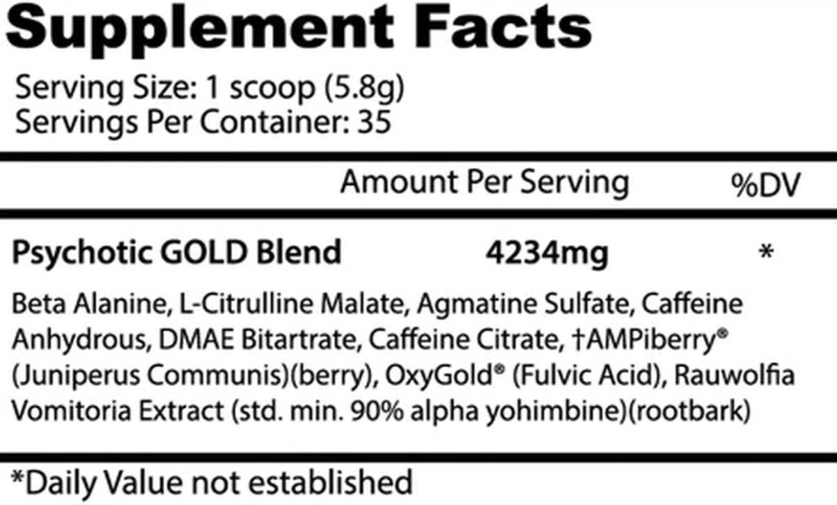 Psychotic Gold - Bemoxie Supplements