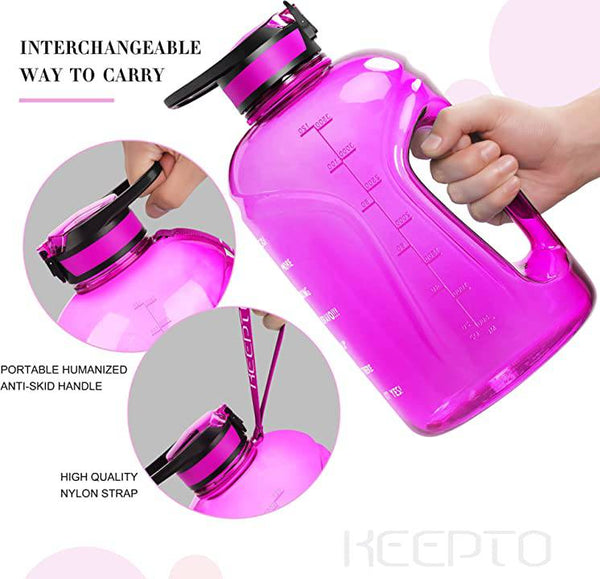KEEPTO Motivational 1 Gallon Water Bottle