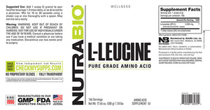 NutraBio L-Leucine - Bemoxie Supplements