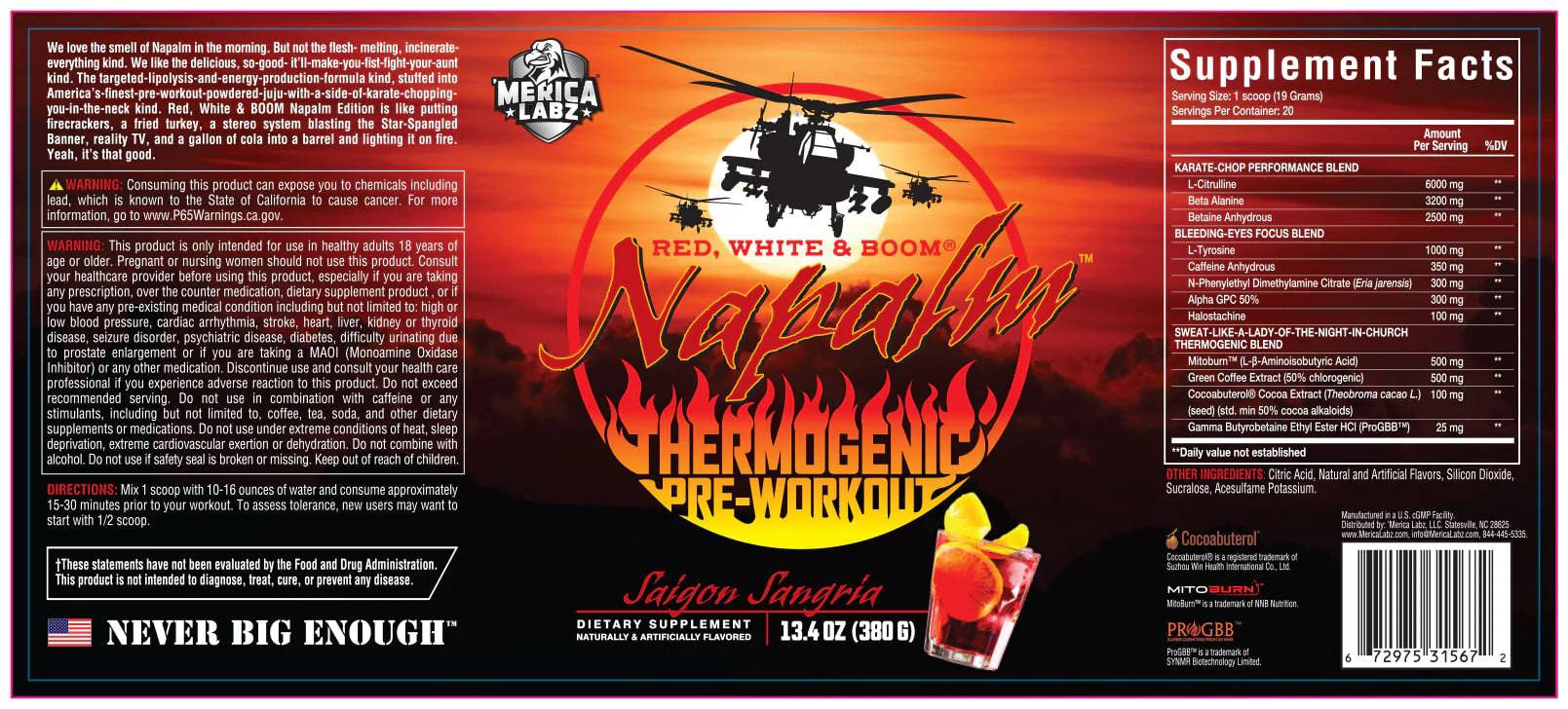 'Merica Labz Red, White, & Boom Napalm - Bemoxie Supplements