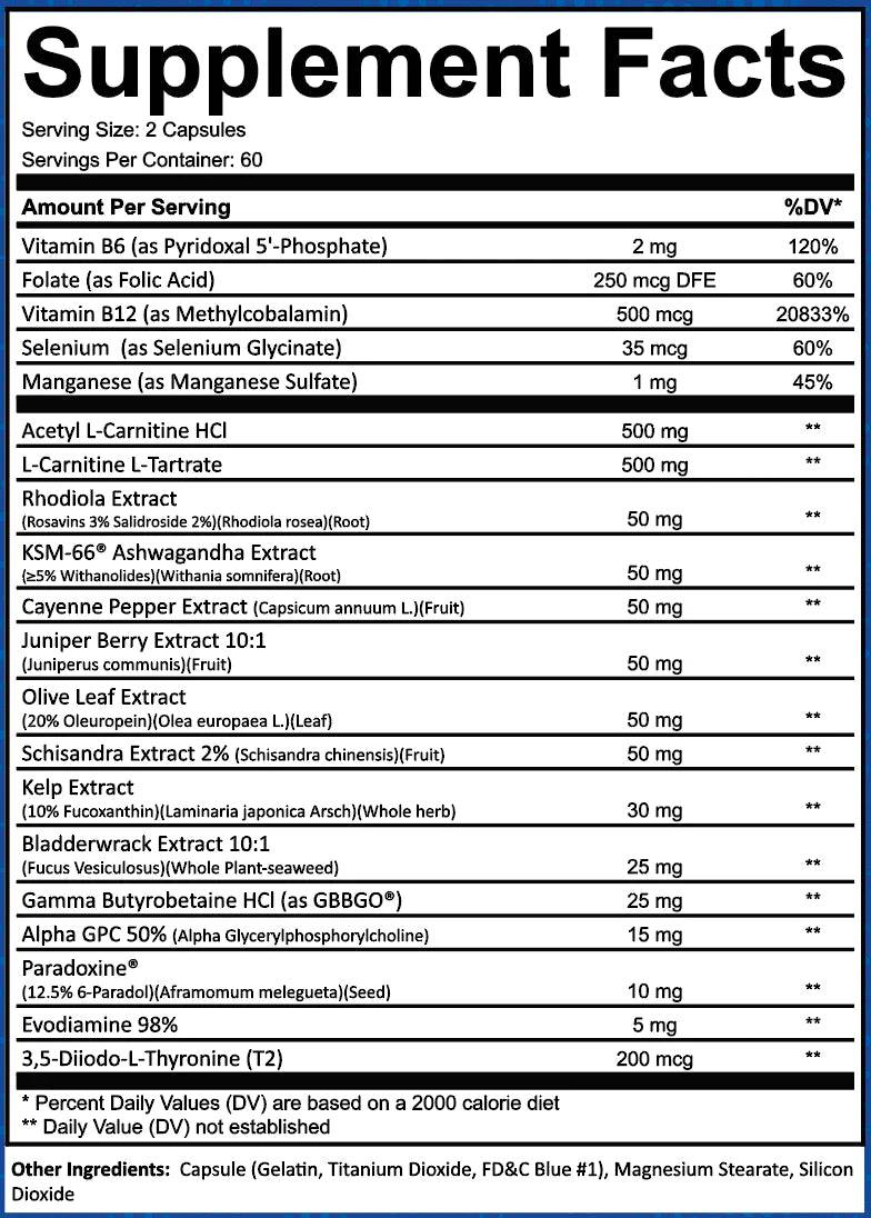 Muscle Force Thyro-Excel |  NonStimulant Fat Burner - Bemoxie Supplements